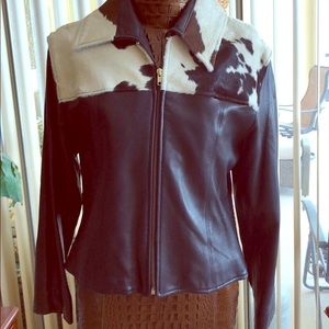 Leather Jacket with Fur